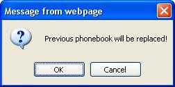 To Upload Phonebook Entries in WebTool: 1.