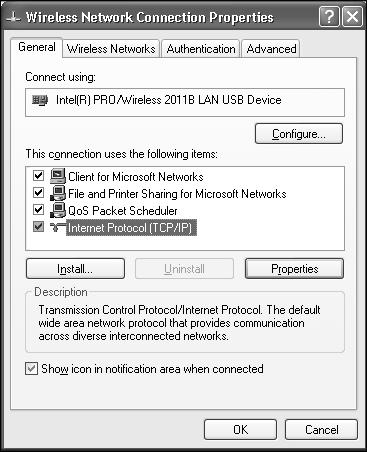 8. Right-click the Wireless Network Connection icon again