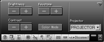Using the Control Bar Clicking one of the buttons on the control bar may cause a submenu to appear above the control bar.