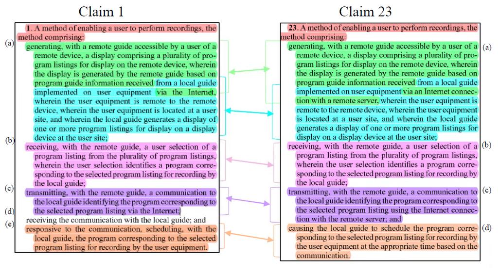 Although claim 23 does not explicitly require receiving the communication with the local guide, as recited in claim 1, this difference would, at most, render claim 23 broader than claim 1.