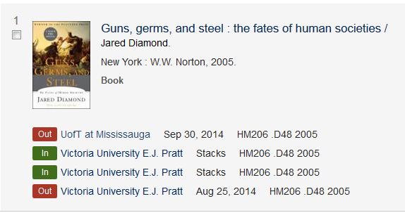 Finding Books I have found one book which looks good and the instructor has approved it. The book is:: Diamond, Jared. Guns, Germs, and Steel. New York: W.W. Norton, 2005.