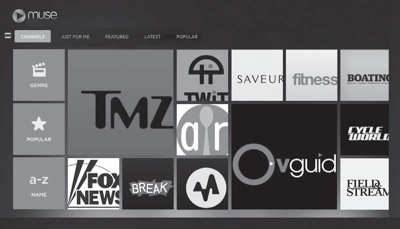 CUSTOMIZING TV SETTINGS MUSE Press MENU to display the main interface, then use the Arrow buttons to