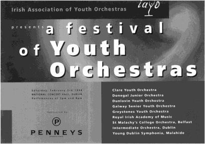 As you will read further in this newsletter, we are working towards making the 20th Festival a landmark event that celebrates not only how far youth orchestras have come, but that shows the potential