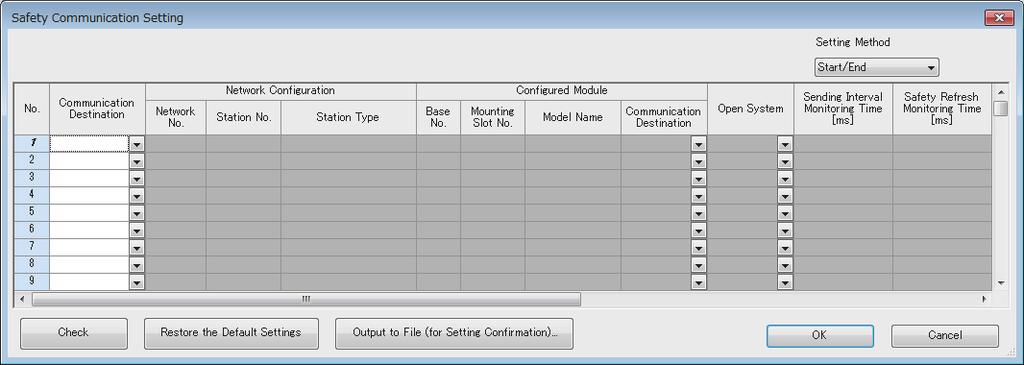 Safety communication setting Configure the safety communication setting using the project on the remote head module side.