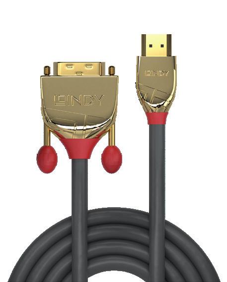 24 HIGH DEFINITION MADE INCREDIBLE HIGH SPEED HDMI Gold Line STANDARD HDMI Gold Line HDMI TO DVI-D Gold Line full metal 24K gold plated housing 24K gold plated connectors & contacts low attenuation