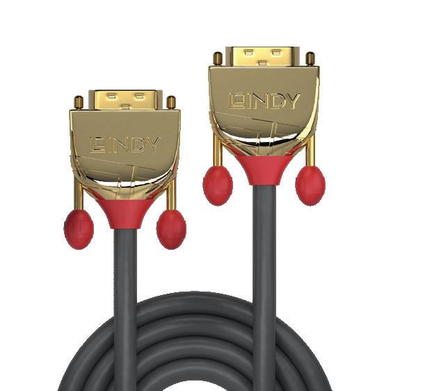 28 LEGACY DEFINED BY INNOVATION DVI-D DUAL LINK Gold Line full metal 24K gold plated housing 24K gold plated connectors & contacts low attenuation triple shielded cable corrosion resistant 99.