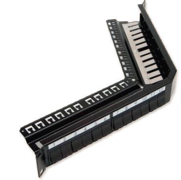 Modular Patch Panels Patch Panel 24 Snap-In Fixed Black Compatible with all LANmark Snap-In connectors 24 Snap-In ports with shutters Clip-on mechanism avoiding the use of cable ties, gaining