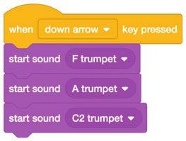 Play a Chord Get Ready Choose an instrument, like Trumpet.