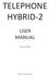 TELEPHONE HYBRID-2 USER MANUAL. hybrid-2 manual page 1. Version 1.04 (smd)
