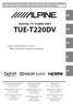 DIGITAL TV TUNER UNIT TUE-T220DV. QUICK REFERENCE GUIDE Please read before using this equipment.