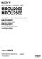 HDCU2000 HDCU2500 HD CAMERA CONTROL UNIT. OPERATION MANUAL 1st Edition