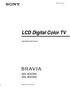 (1) LCD Digital Color TV. Operating Instructions KDL-40V2500 KDL-46V Sony Corporation