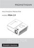Multimedia Projector MODEL PRM-25 PROJECTOR. Owner s Manual