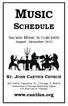 Saturday, May 30. 6:00 pm. SACRED MUSIC & CONCERTS August December Church Hall at St. John Cantius Church
