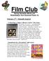 Film Club. Spring Semester Movie List Wednesdays 7pm Garwood Room 10