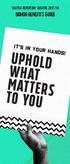 SEATTLE REPERTORY THEATRE 2017/18 DONOR BENEFITS GUIDE UPHOLD WHAT MATTERS TO YOU