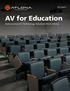 2017 Issue 1. AV for Education. Instructional AV Technology Solutions from Atlona