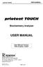 prietest TOUCH USER MANUAL Biochemistry Analyser USER MANUAL User Manual Version With Incubator 2.622A prietest TOUCH