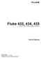 Fluke 433, 434, 435. Service Manual. Three Phase Power Quality Analyzer