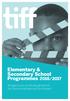 Elementary & Secondary School Programmes 2016/2017