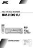 HM-HDS1U INSTRUCTIONS HDD / VHS DUAL RECORDER