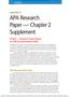APA Research Paper Chapter 2 Supplement