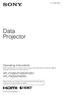 Data Projector VPL-FHZ65/FHZ60/FHZ57 VPL-FWZ65/FWZ (2)