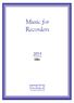 Music for Recorders DOLC E.