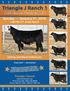 Triangle J Ranch. 26th Annual Production Sale. Sunday January 31, :00 PM CST at the Ranch