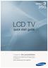 LCD TV. quick start guide. imagine the possibilities