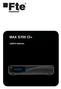 MAX S700 CI+ USER'S MANUAL
