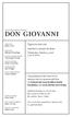 don giovanni Opera in two acts Libretto by Lorenzo Da Ponte Wednesday, October 5, :30 11:00 pm