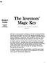 The Inventors Magic Key