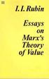 Isaak Mich Rubin ESSAYS ON MARX'S THEORY OF VALUE