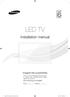 LED TV. Installation manual. imagine the possibilities