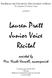 Lauren Pratt Junior Voice Recital