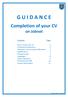 G U I D A N C E Completion of your CV on Jobnet