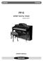 FP-S SUZUKI SPINET DIGITAL PIANO OWNER S MANUAL. Designer Series