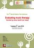 Evaluating music therapy: Considering value, benefit and impact