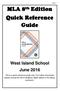 MLA 8 th Edition Quick Reference Guide