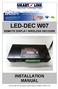 LED-DEC W07 REMOTE DISPLAY WIRELESS DECODER