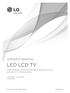 LED LCD TV OWNER S MANUAL. Please read this manual carefully before operating your set and retain it for future reference. 32LM LM LM3700