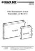Fiber Transmission System Transmitter and Receiver