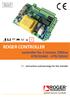 ROGER CONTROLLER. controller for 2 motors 230Vac H70/104AC - H70/105AC. EN - Instruction and warnings for the installer. automazioni evolute