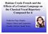 Haitian Creole French and the Effects of a Contact Language on the Classical Vocal Repertory Composed for it