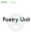 ENG4U. Poetry Unit. Poetry Unit