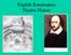 English Renaissance Theatre History