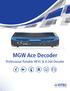 MGW Ace Decoder. Professional Portable HEVC & H.264 Decoder VIDEO INNOVATIONS