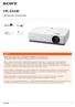 VPL-EX430. 3,200 lumens XGA compact projector. Overview. The VPL-EX430 projector is ideal for mid-sized classrooms and meeting rooms.
