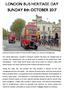 LONDON BUS HERITAGE DAY SUNDAY 8th OCTOBER 2017